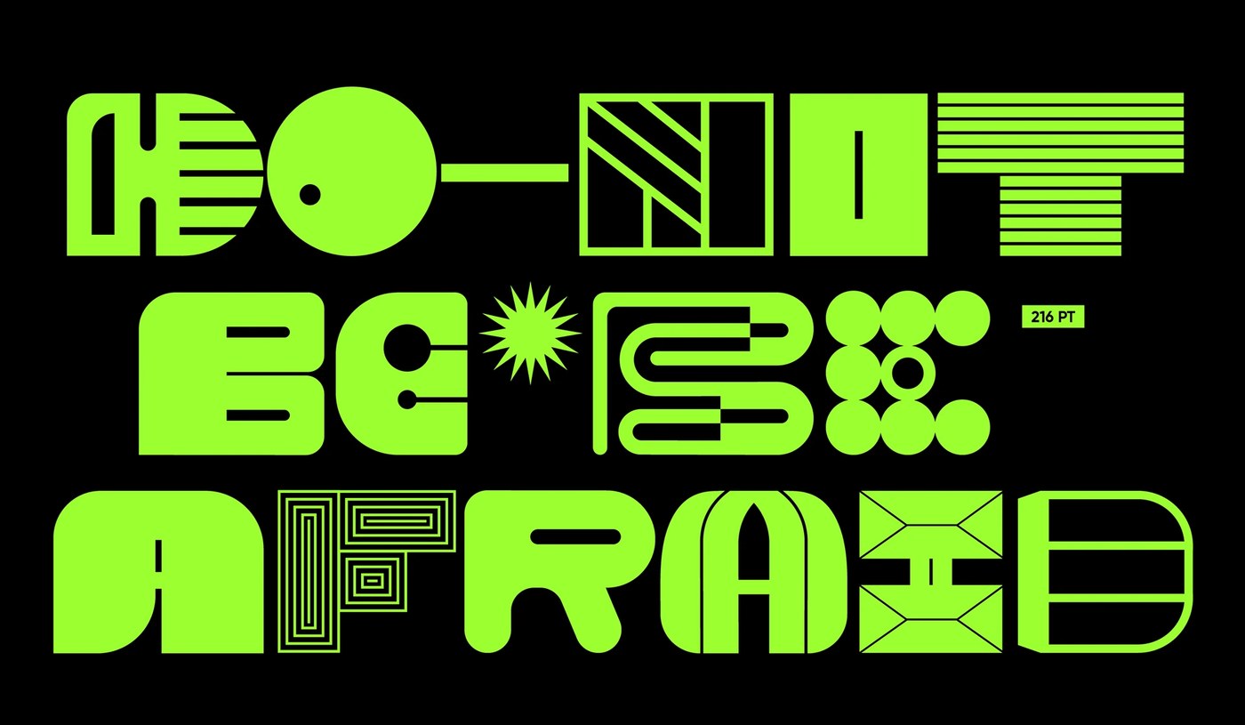 display font retro typography graphic design alphabet presentation.