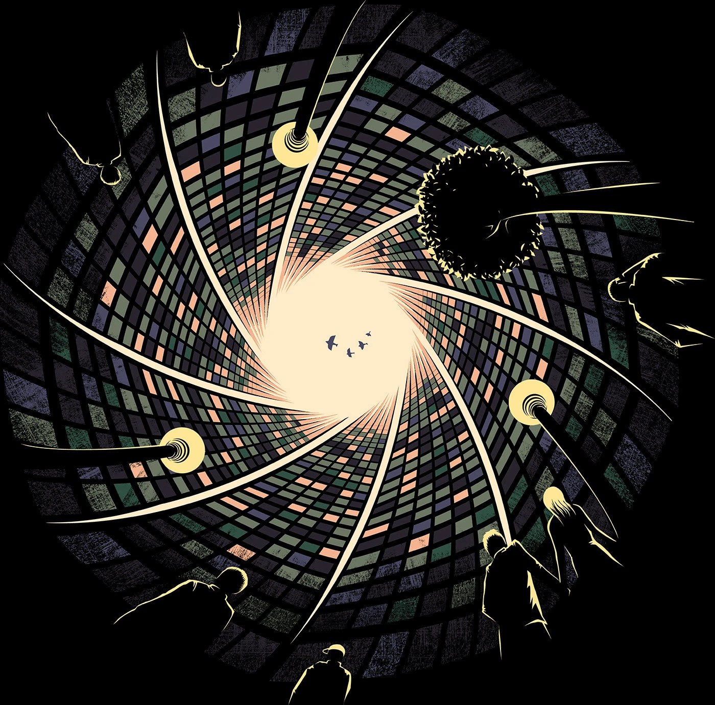 Negative space illustration surreal art piece