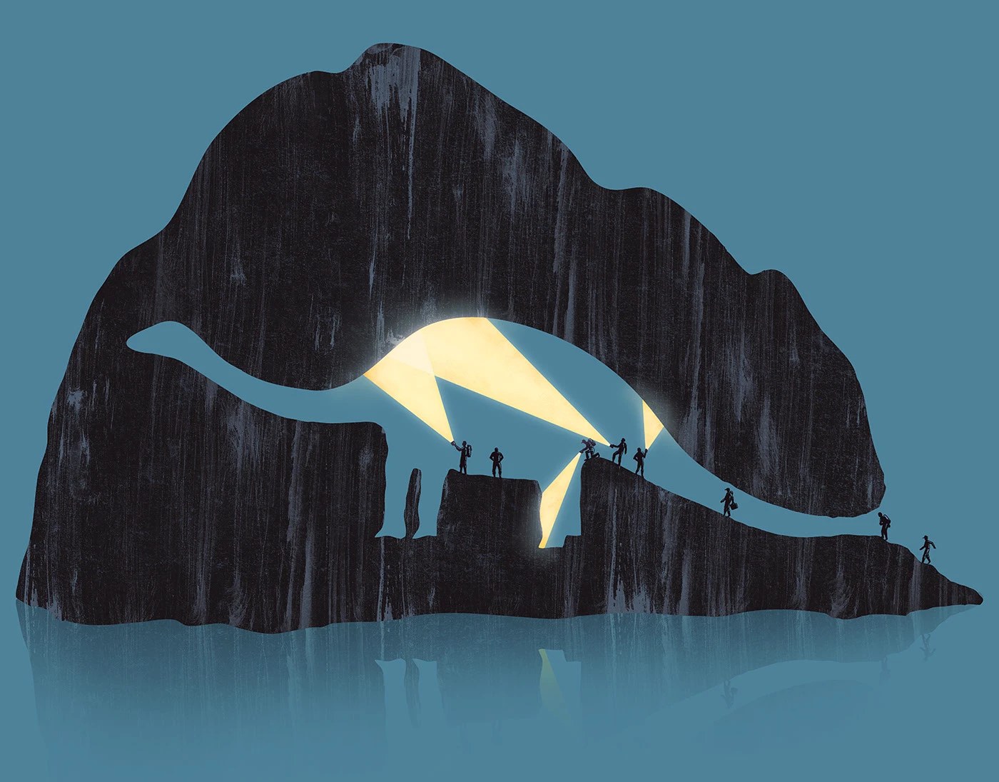 Negative space illustration minimalist graphic concept