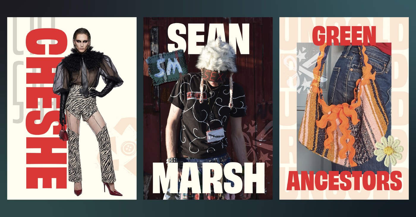 In-store campaign posters and creative portraiture for Cheshe, Sean Marsh, and Green Ancestors