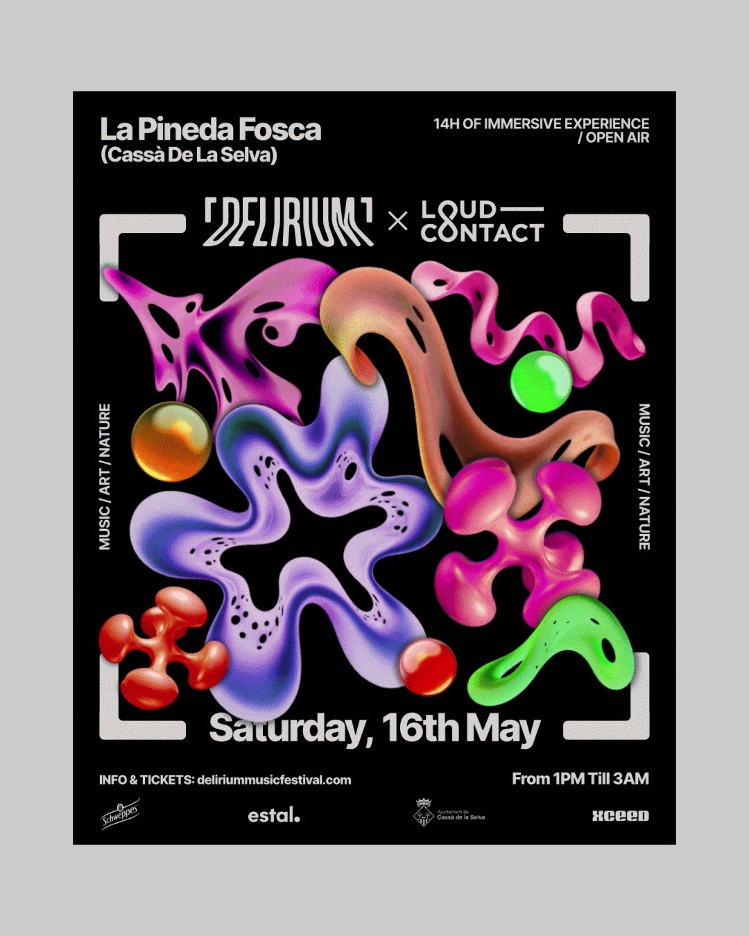 Delirium 2026 composition detail — motion design by Berkay Taş