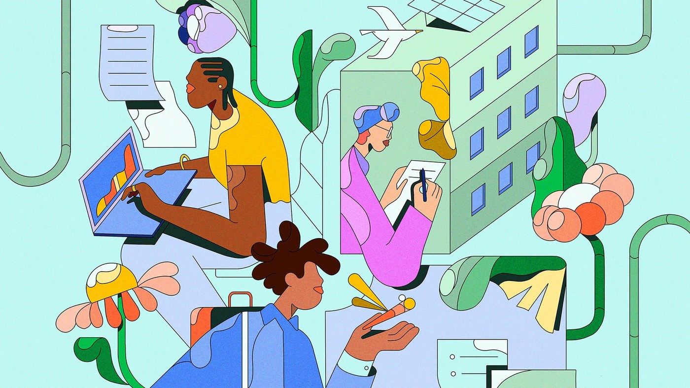 editorial illustration close up
