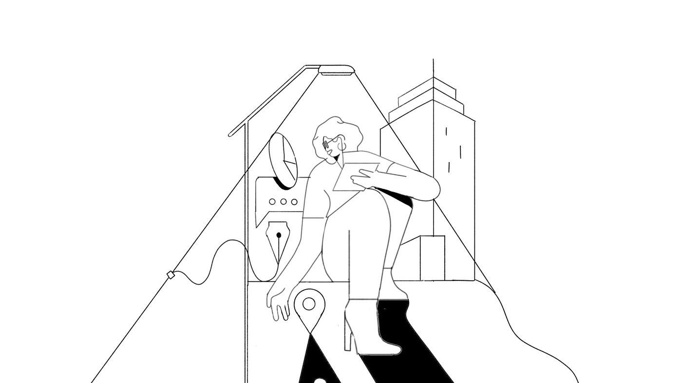 editorial illustration strategy mockup
