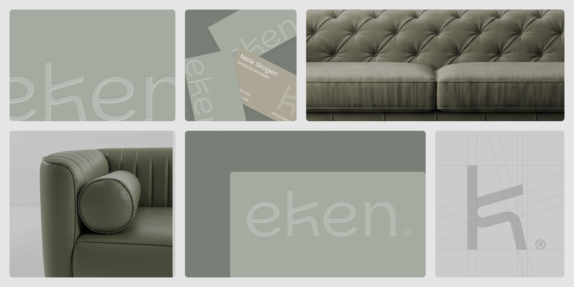 Brand identity color palette and applications