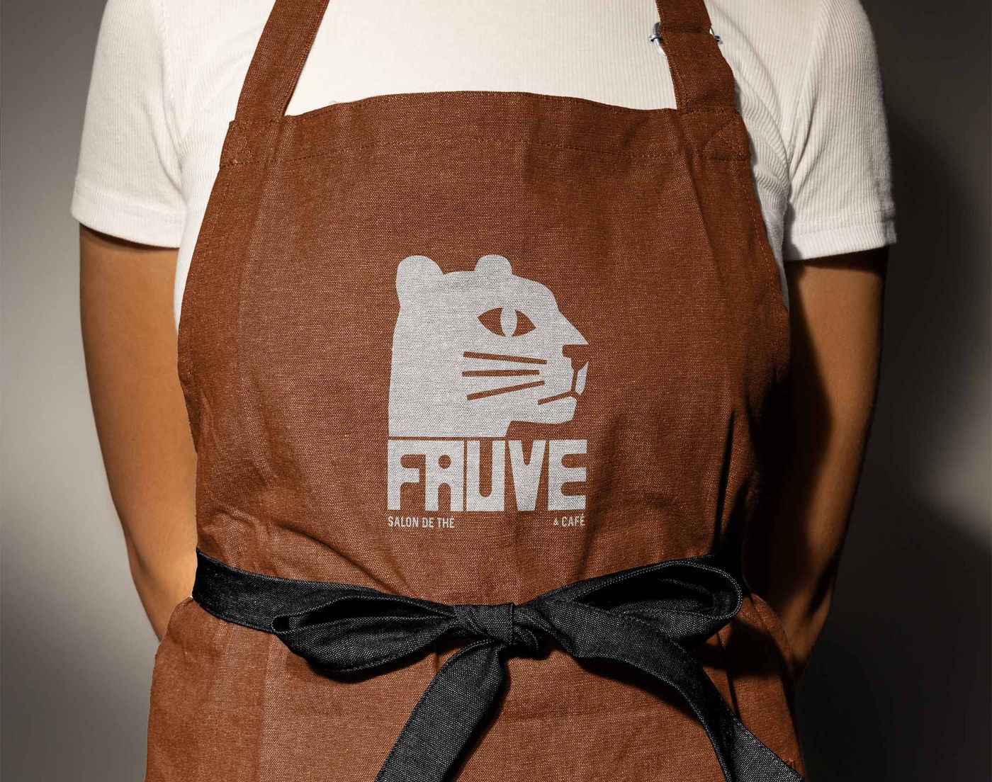 FAUVE brand identity collateral flat lay with menus and stationery items