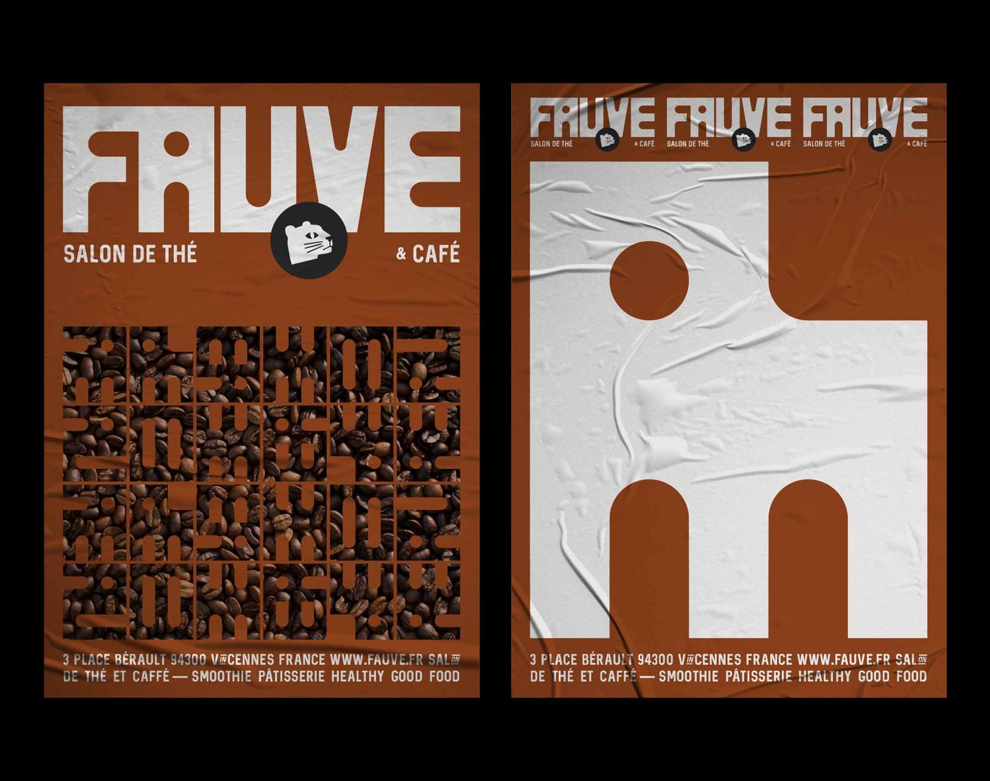FAUVE brand identity olive green specialty tea packaging tin and label