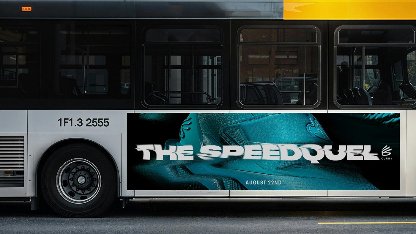 Outdoor transit ads for the dynamic brand identity sports branding campaign