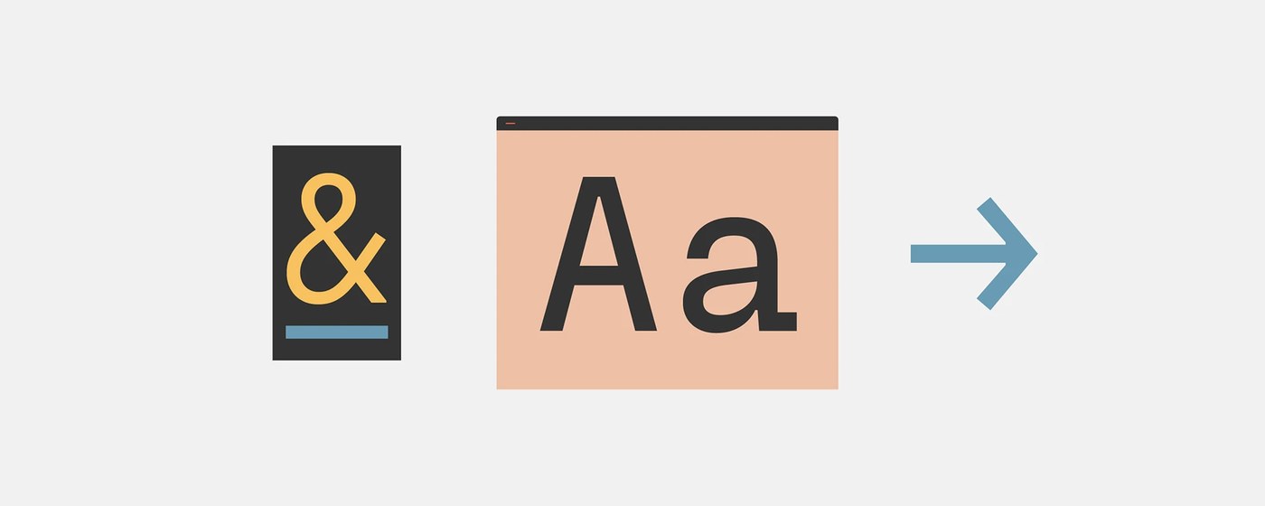 Monospaced character glyph cards showing ampersand and bold Aa specimen in Fraktion Mono typography