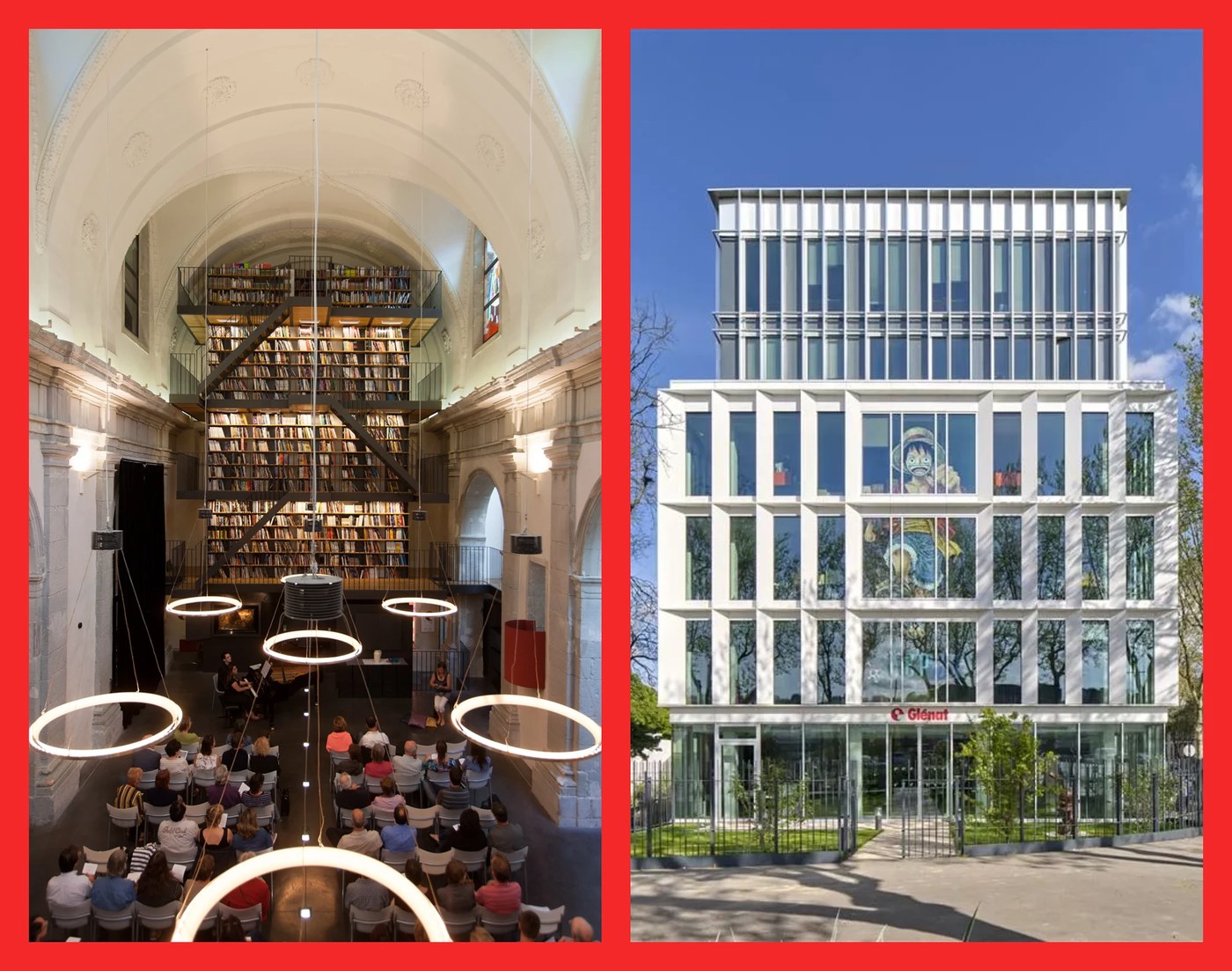 Glénat convent headquarters library in Grenoble and publishing office