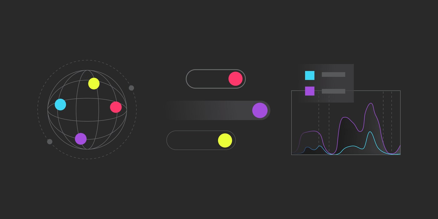 LaunchDarkly composition detail — visual identity by Focus Lab