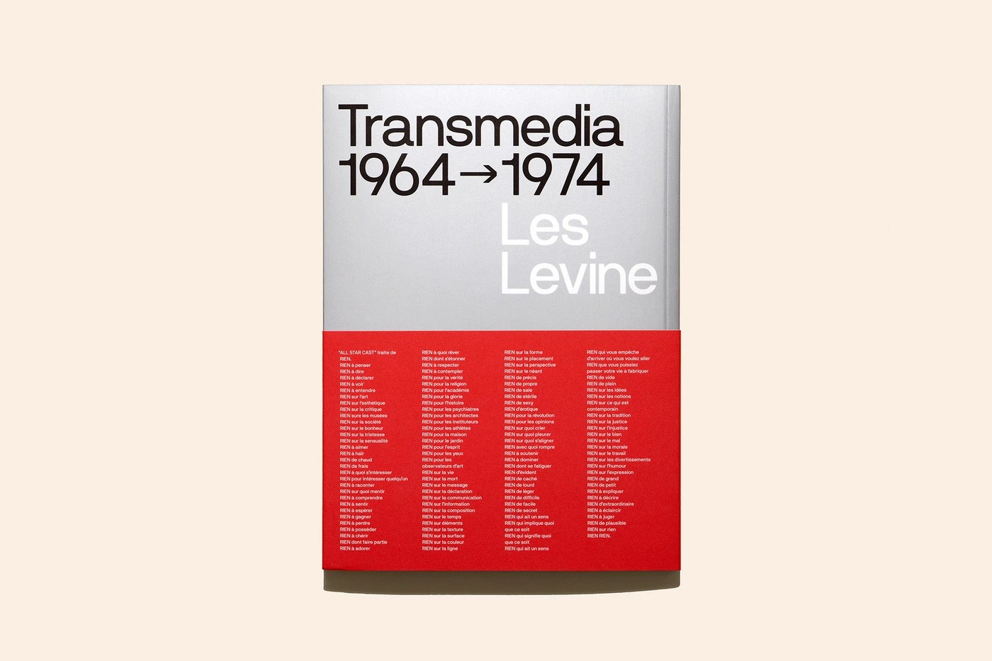 Back cover showing reflective silver ink and French typography bellyband in editorial design by Underline Studio