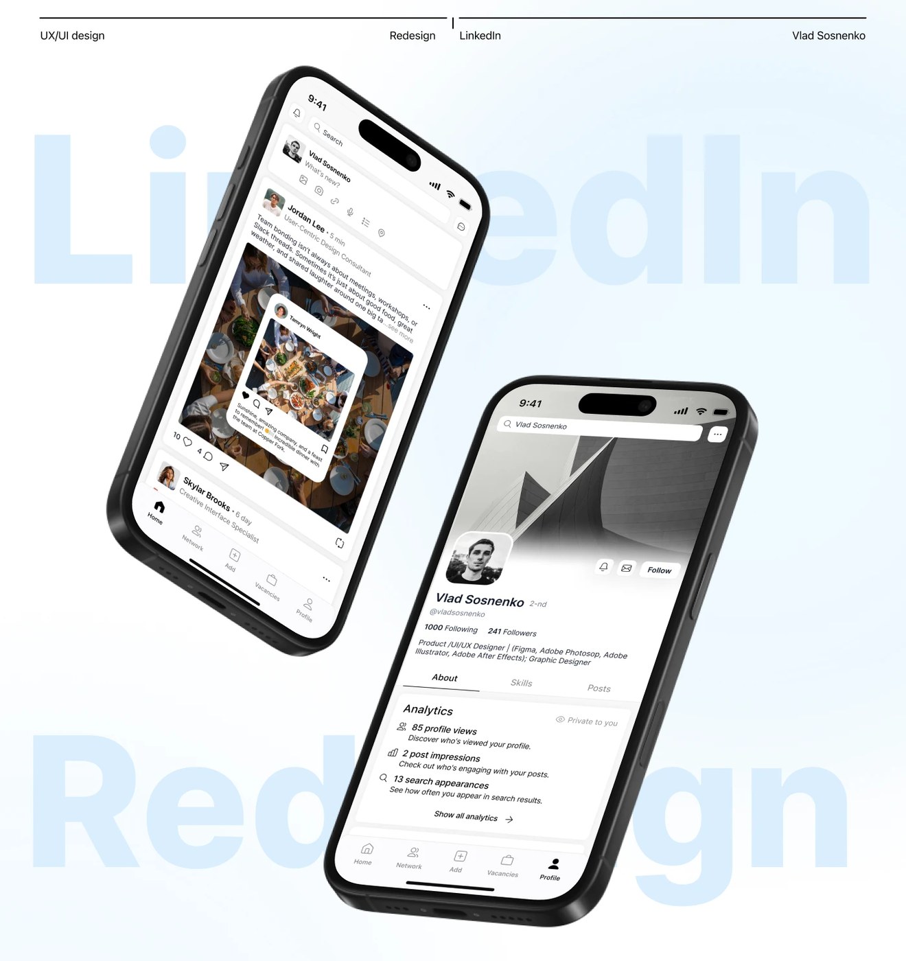 Mobile phone view of ui ux web design dashboard layout redesign