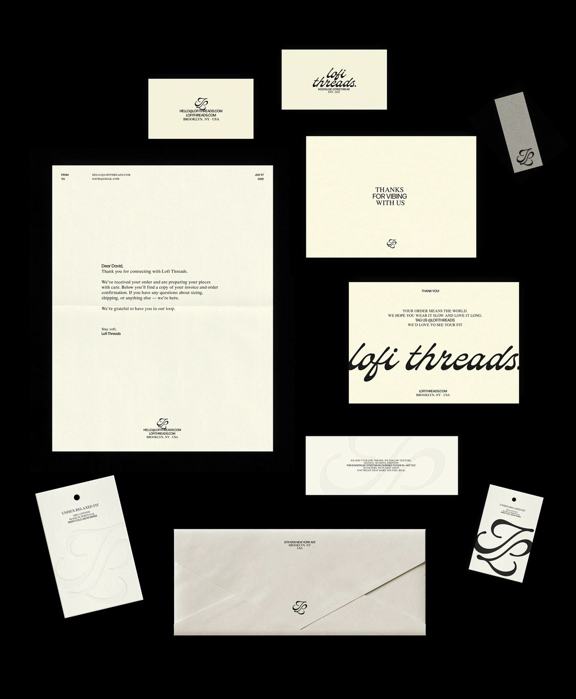 LOFI THREADS rebranding alternate view — app interface design by Anna Merkulova