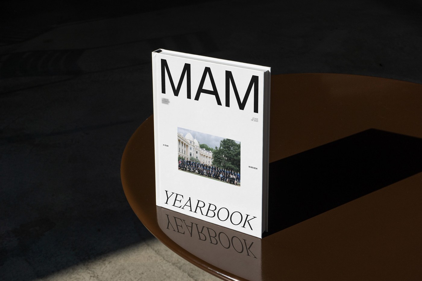 Portrait organization using column grid in MAM Yearbook editorial design