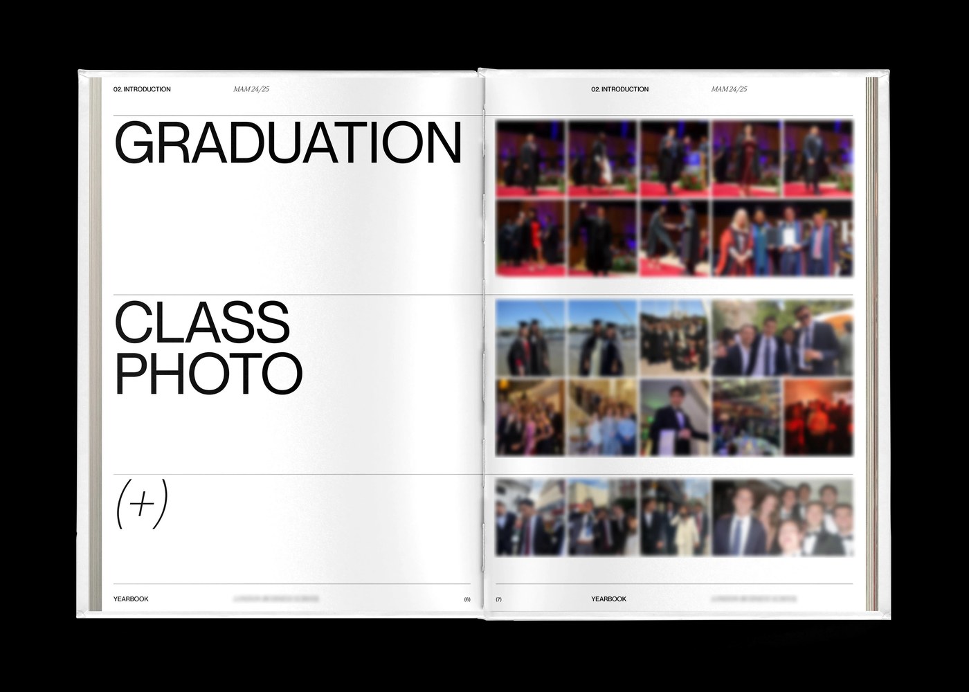 Neue Montreal and Editorial Old pairing in MAM Yearbook editorial design