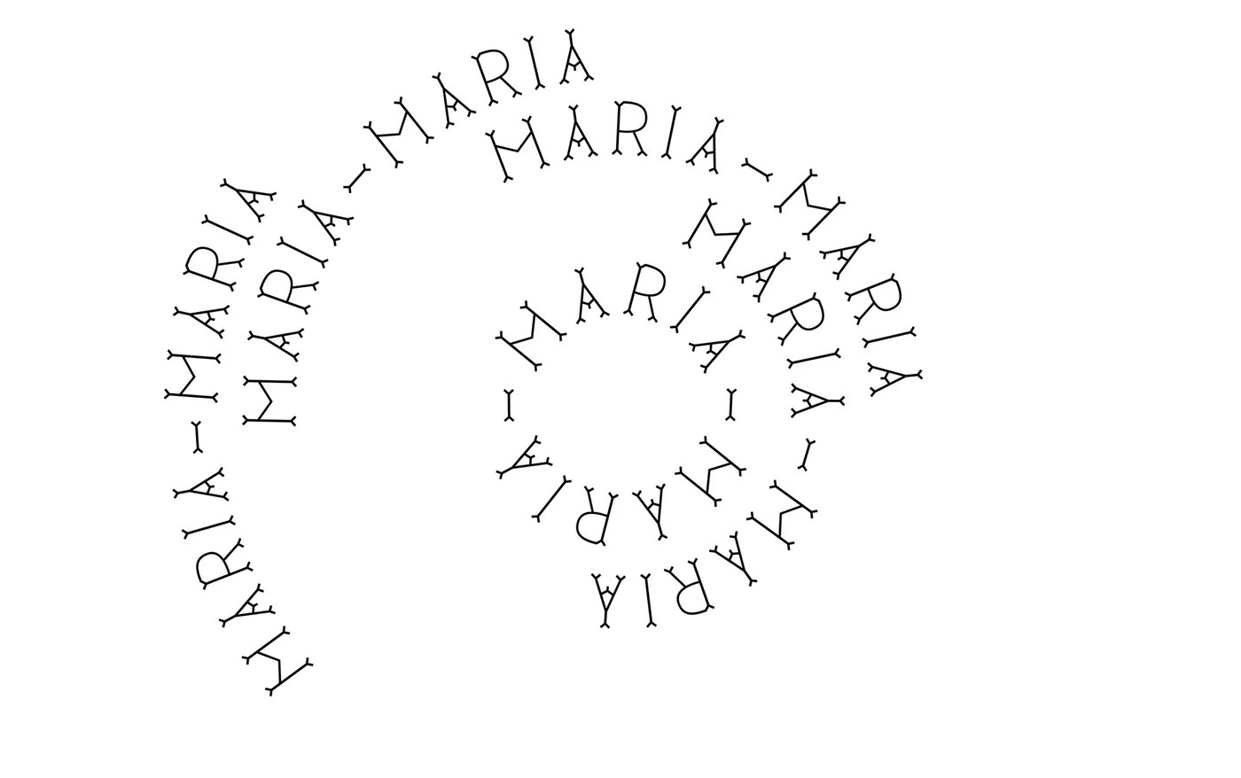 Maria RM variable typeface specimen detail by Rui Marques