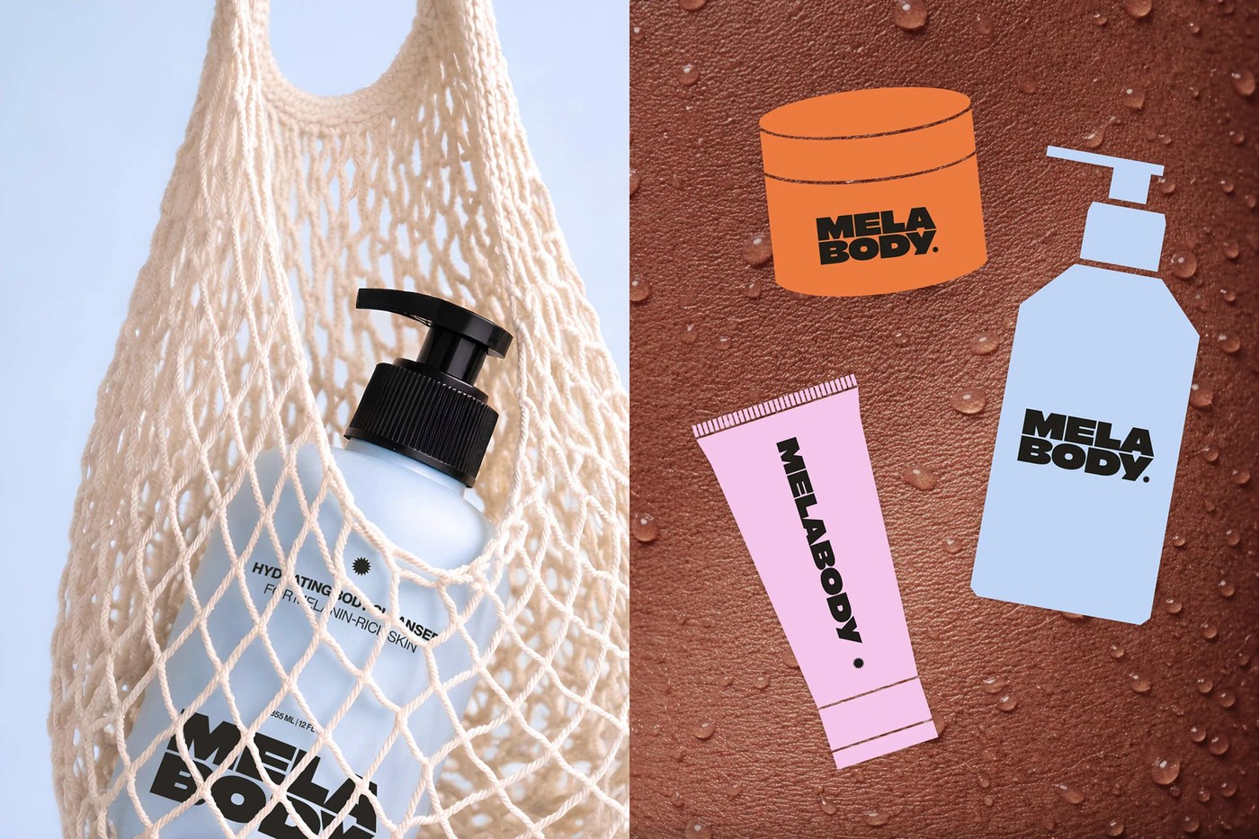 bodycare packaging design wellness branding system mockup across tubes and bottles