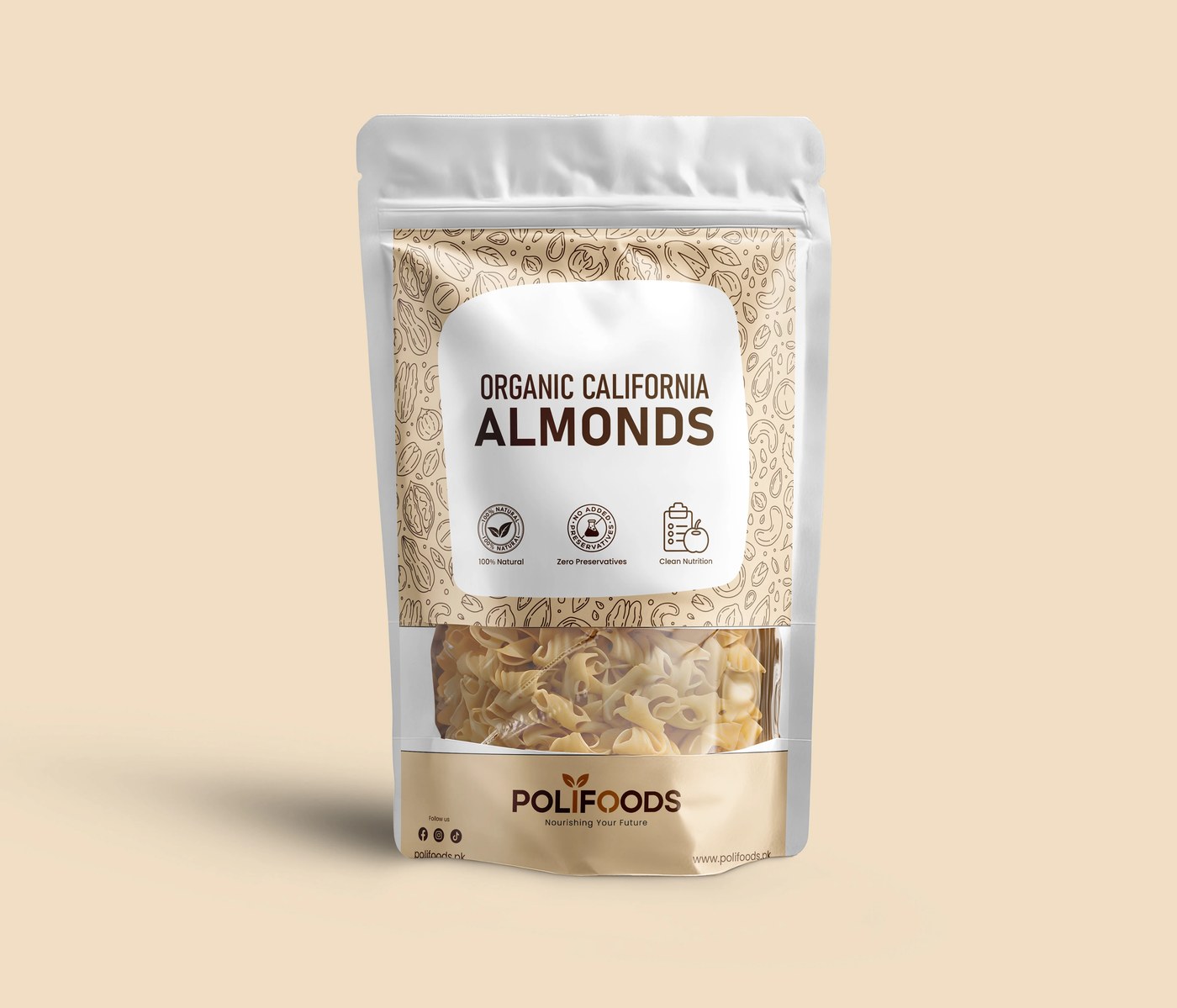 organic food packaging design retail bags alignment view
