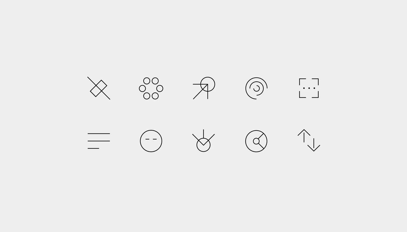 mission space visual identity custom icon set design