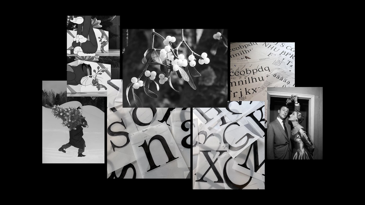 Sketches and letterform nodes for Mistan Display typography design