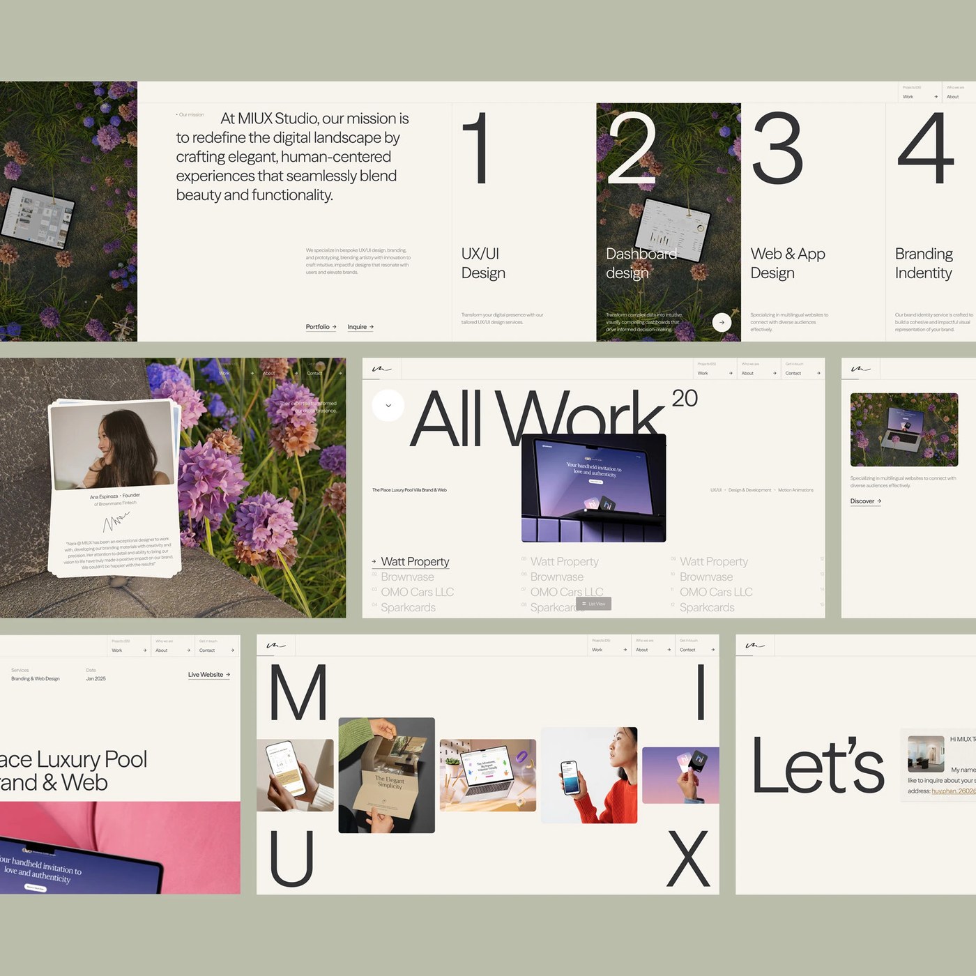 web design portfolio agency awwwards interface layout and UI design