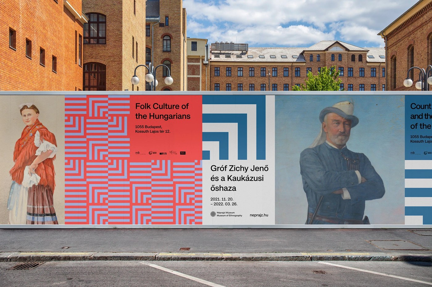 museum brand identity collateral layout