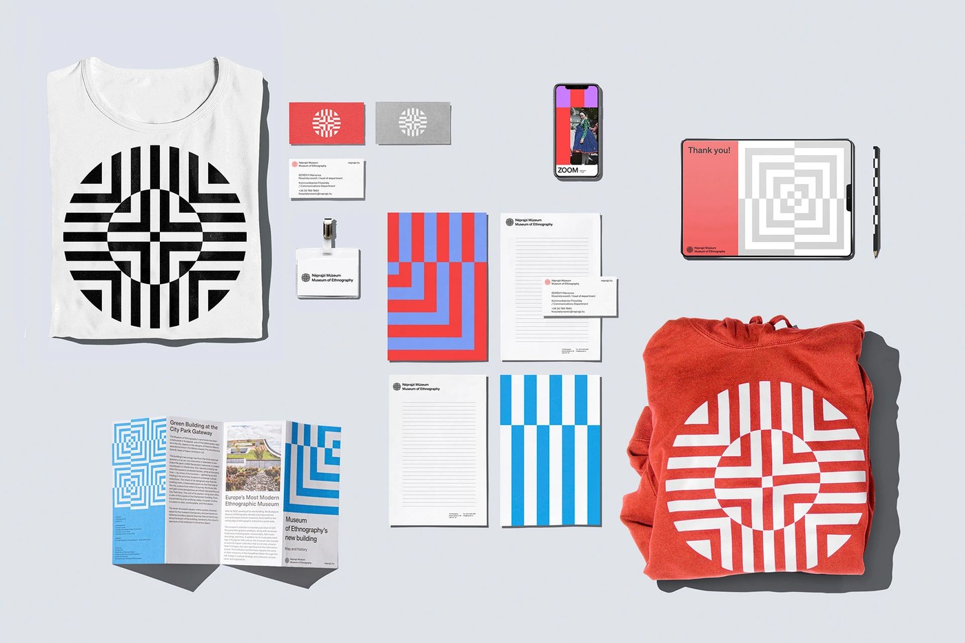 museum brand identity printed material