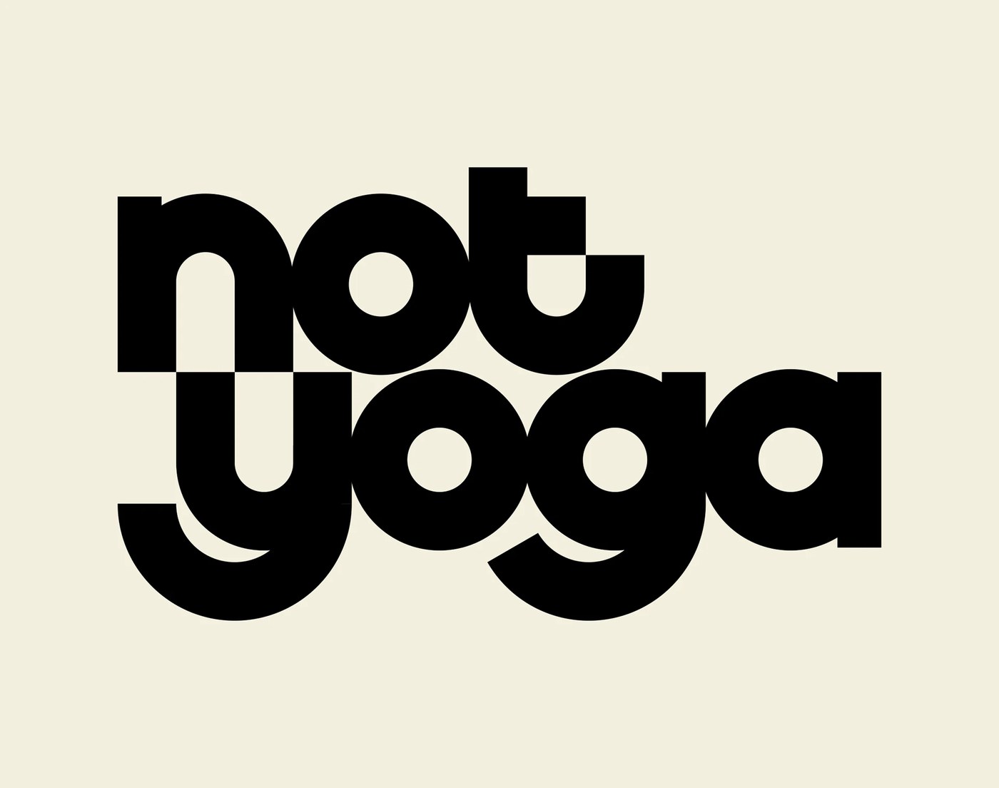 Not Yoga logotype and wordmark in bold black