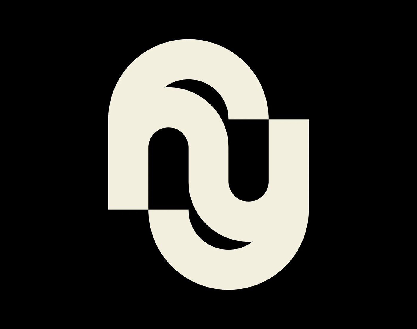 symmetrical kinetic monogram interlocking NY symbol