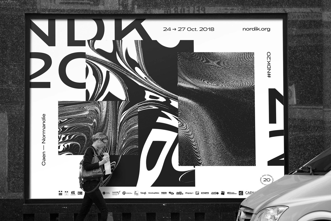 Generative design branding colorful custom poster details