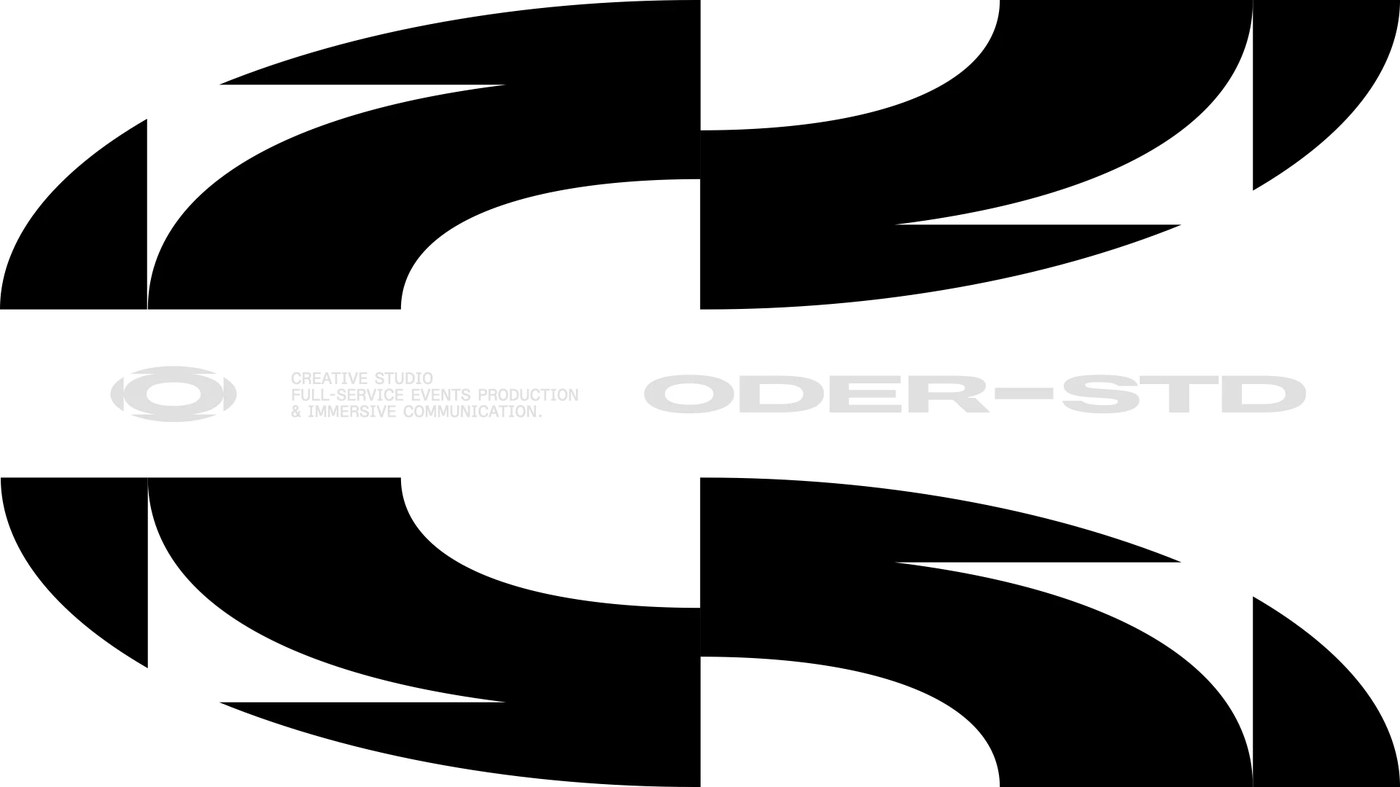 ODER-STUDIOS brand identity wordmark lockup and geometry