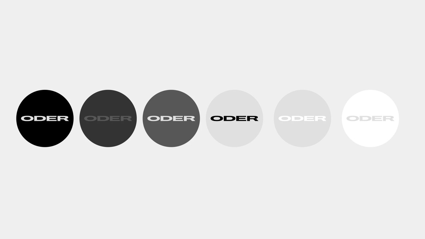 Typographic scaling and structural layout of brand identity