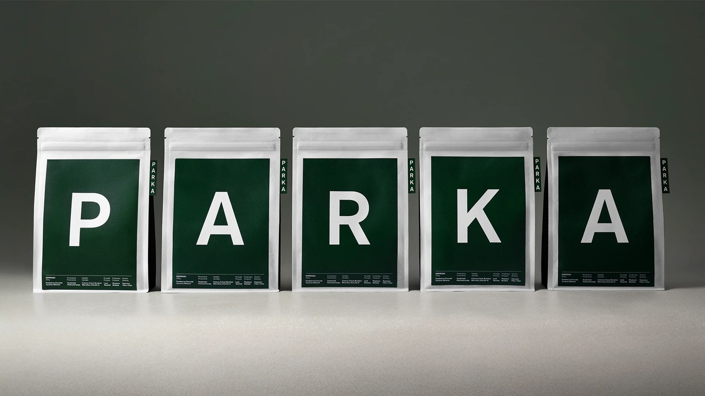 Parka Coffee packaging design label sticker by Paprika Design