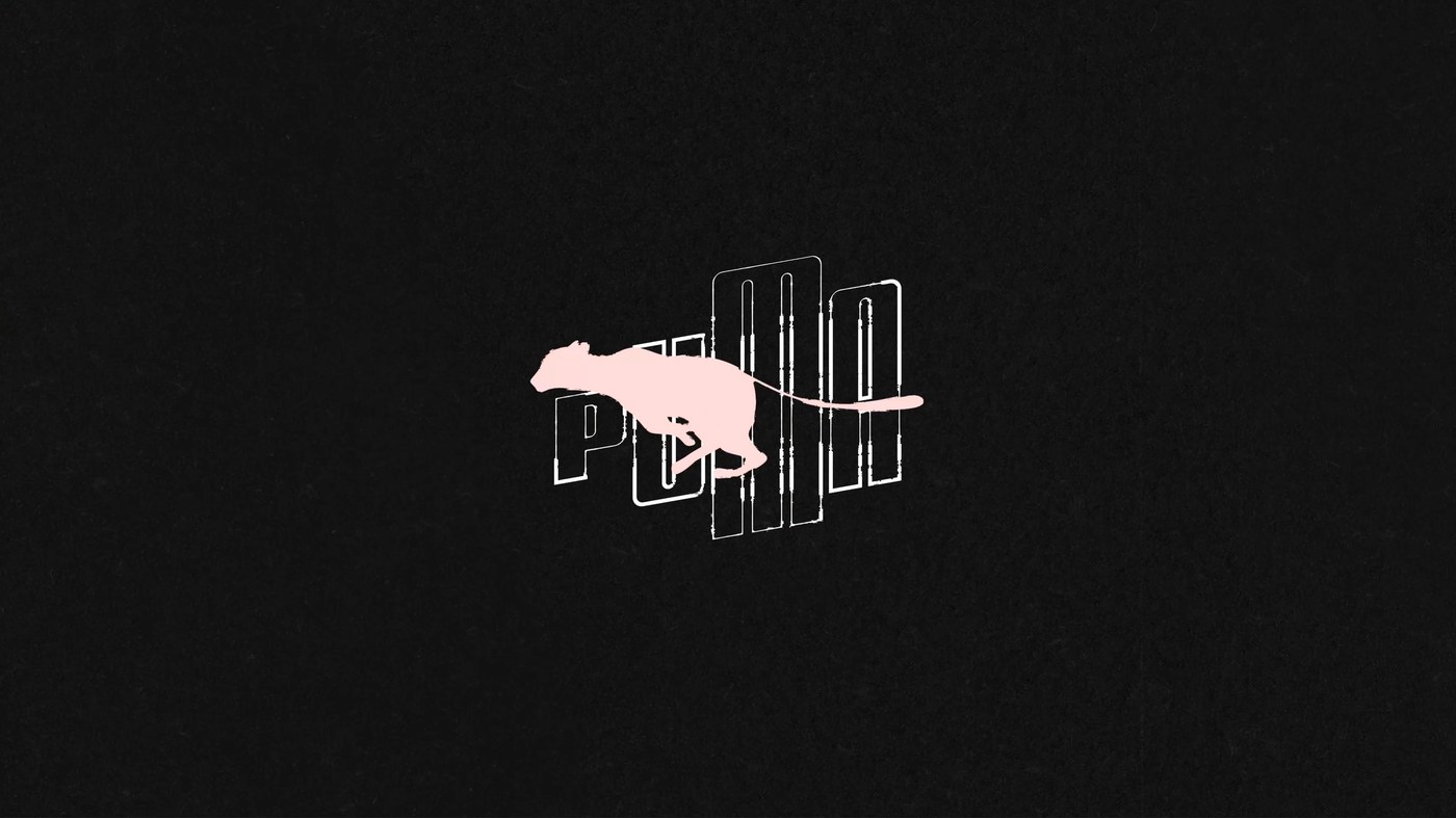 kinetic typography frame showing scale contrast and visual tension