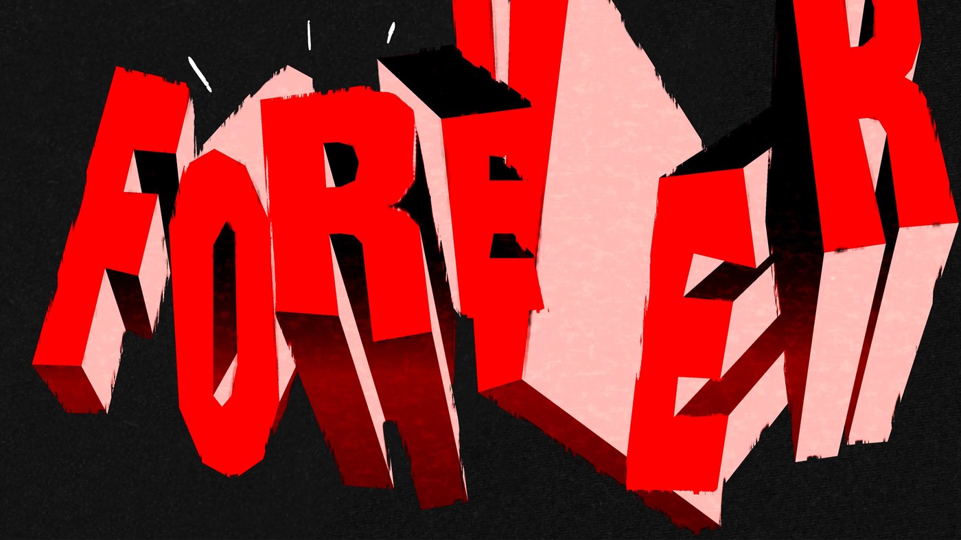 kinetic typography graphic textures inside the letters