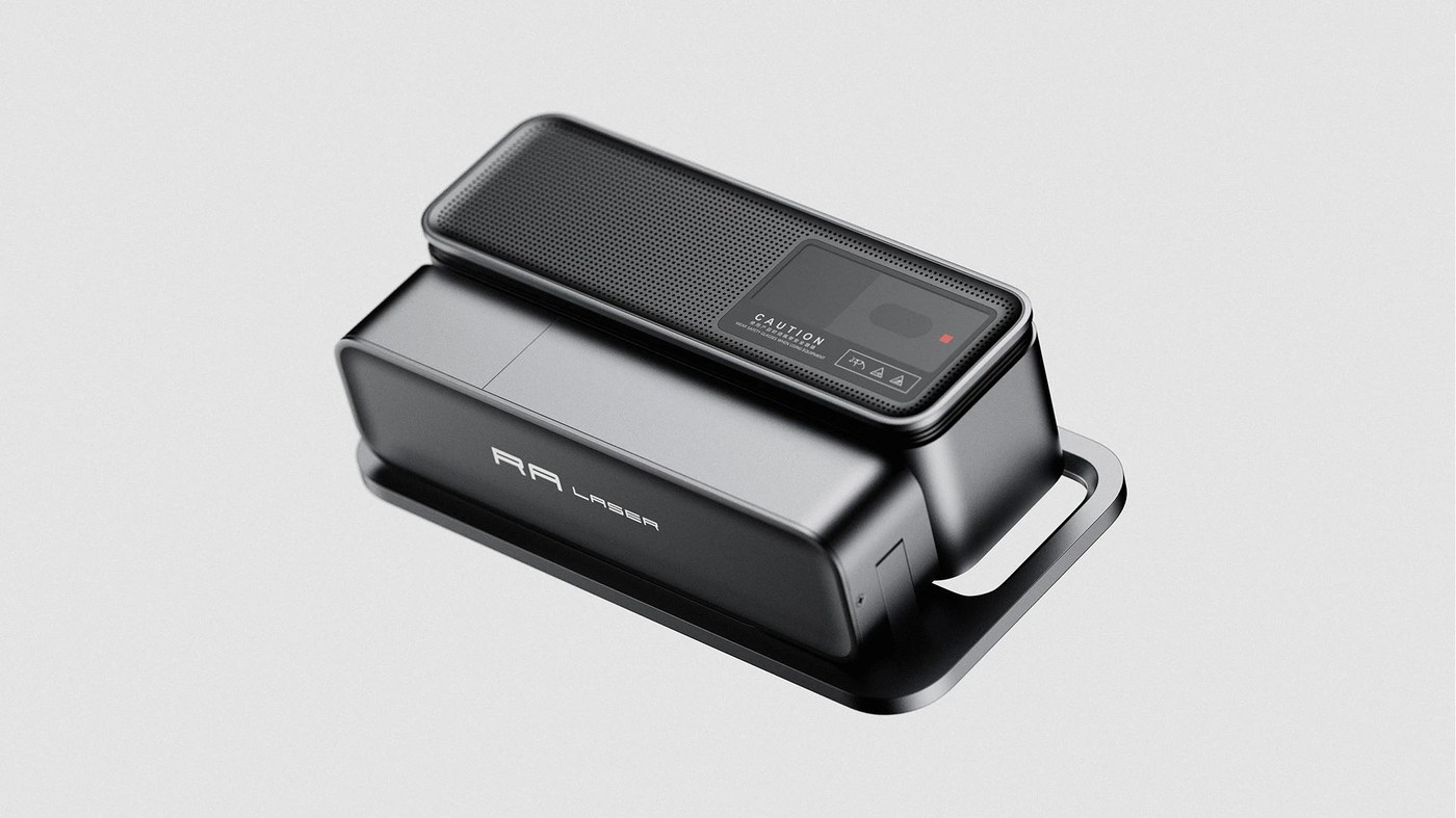 ra laser z3 compact portable device front view