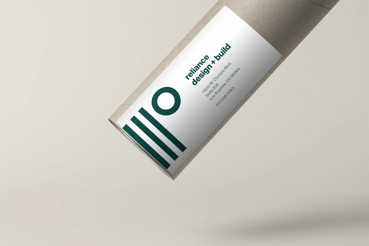 Reliance brand identity color palette showcasing green cream and charcoal tones