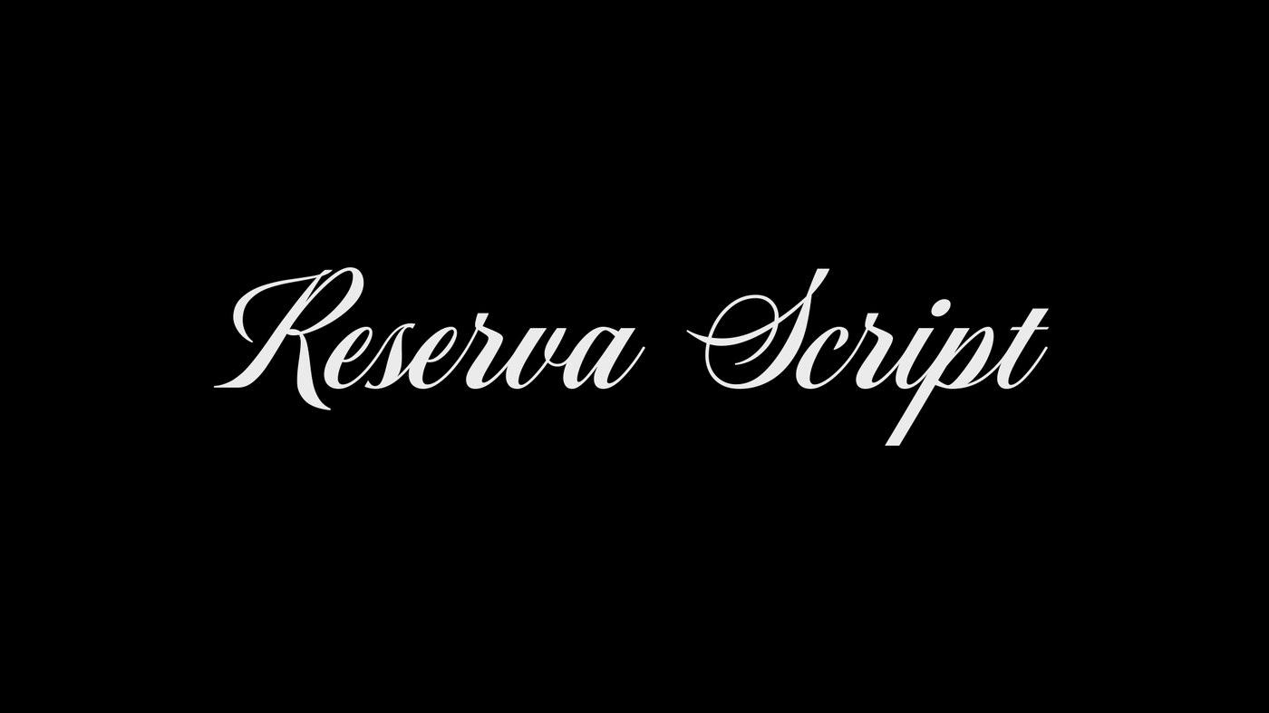 Kinetic typography animation demonstrating fluid letterform interpolation in Reserva Script