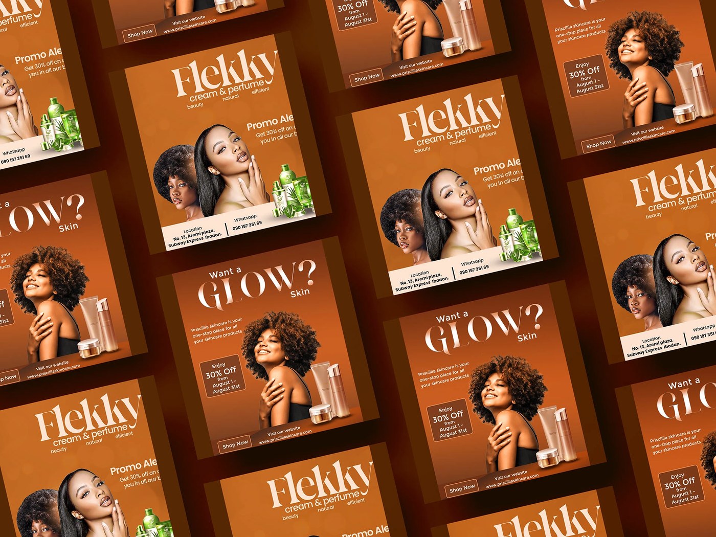 skincare brand design cosmetic packaging design layout by TheDrey Studio