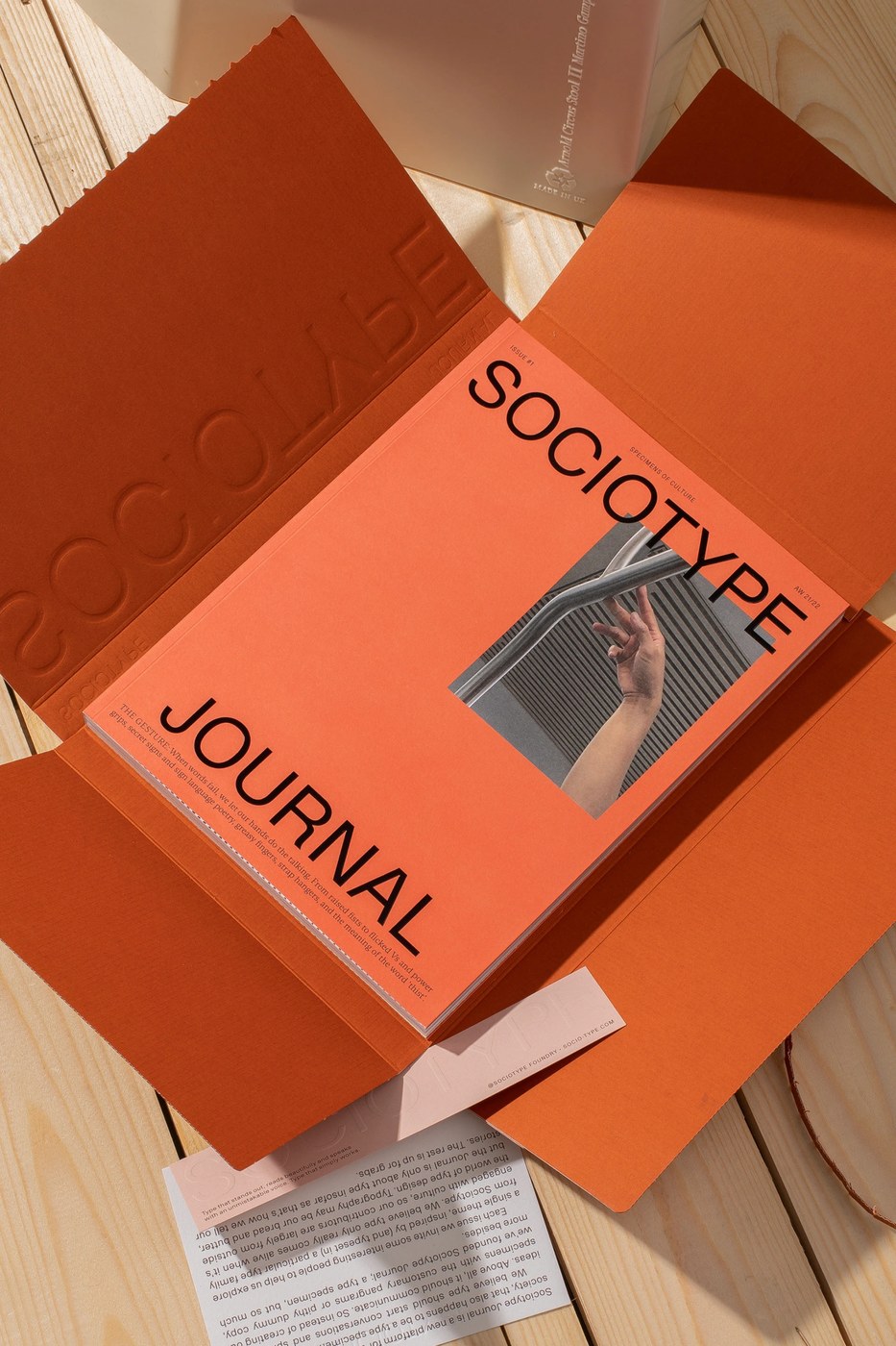 Sociotype Journal Issue 1 foil embossed cover — editorial design by Sociotype Foundry