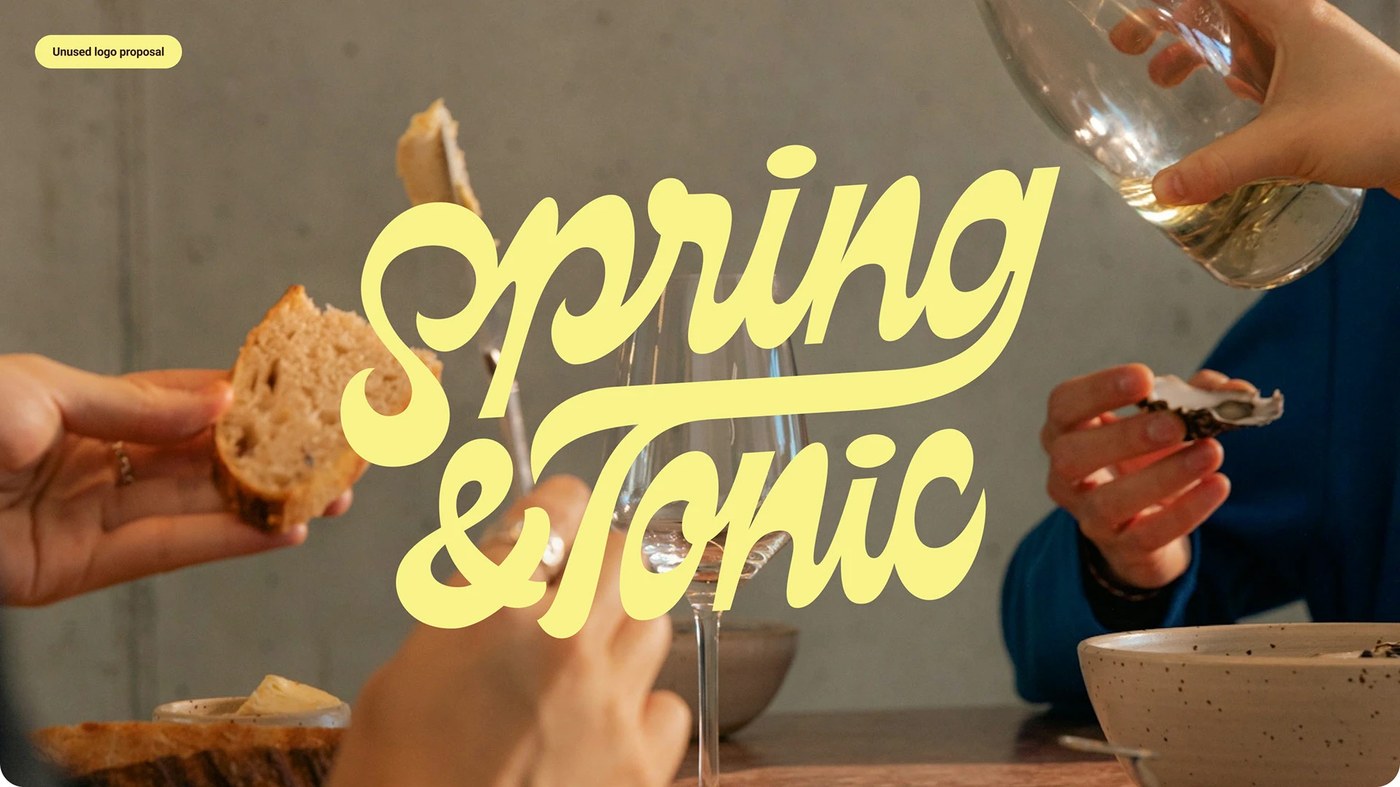 Spring & Tonic visual identity tactile business cards and stationery design