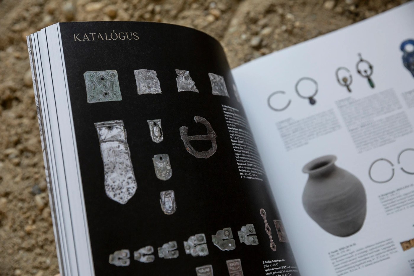 Tactile paper texture and double-page spread of editorial design catalog