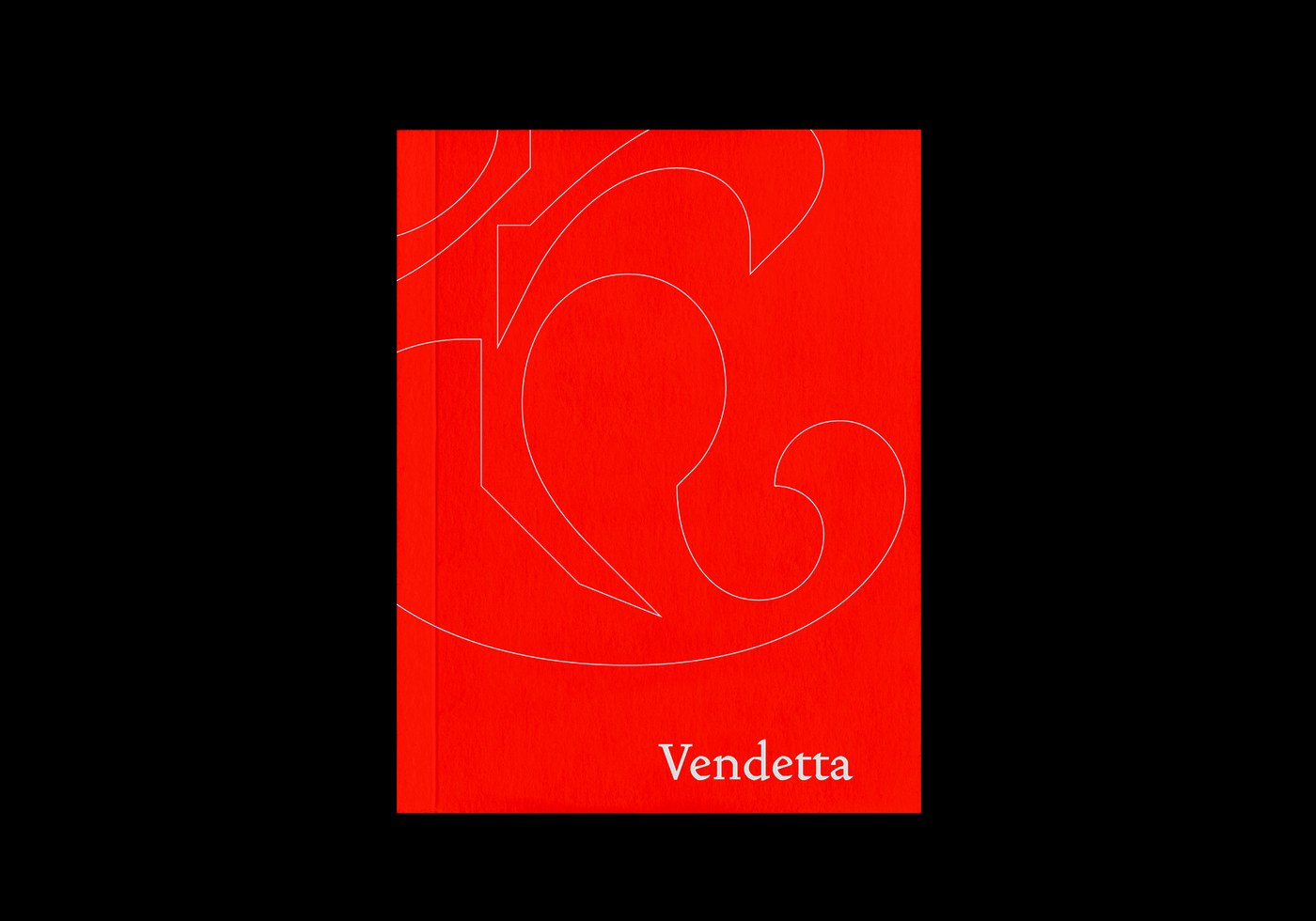 vendetta typeface specimen book design layout typography displaying the variable character animation
