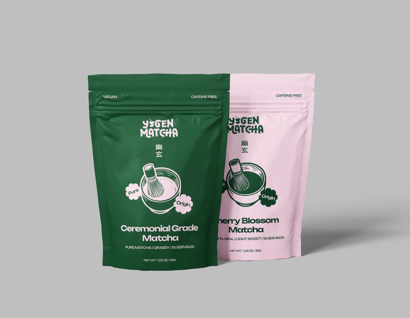 Ceremonial-grade matcha packaging design details