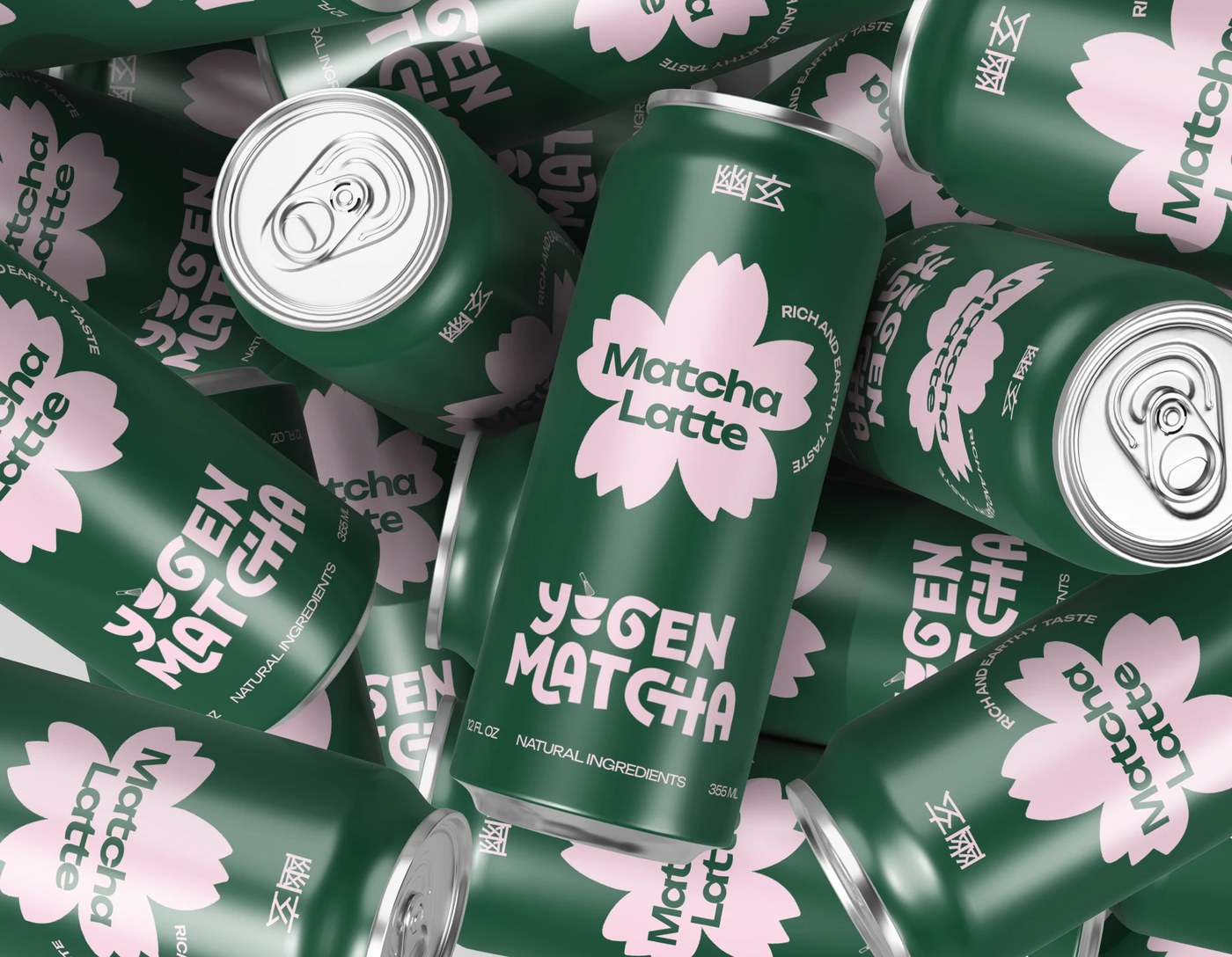 Yugen Matcha tea packaging design brand system