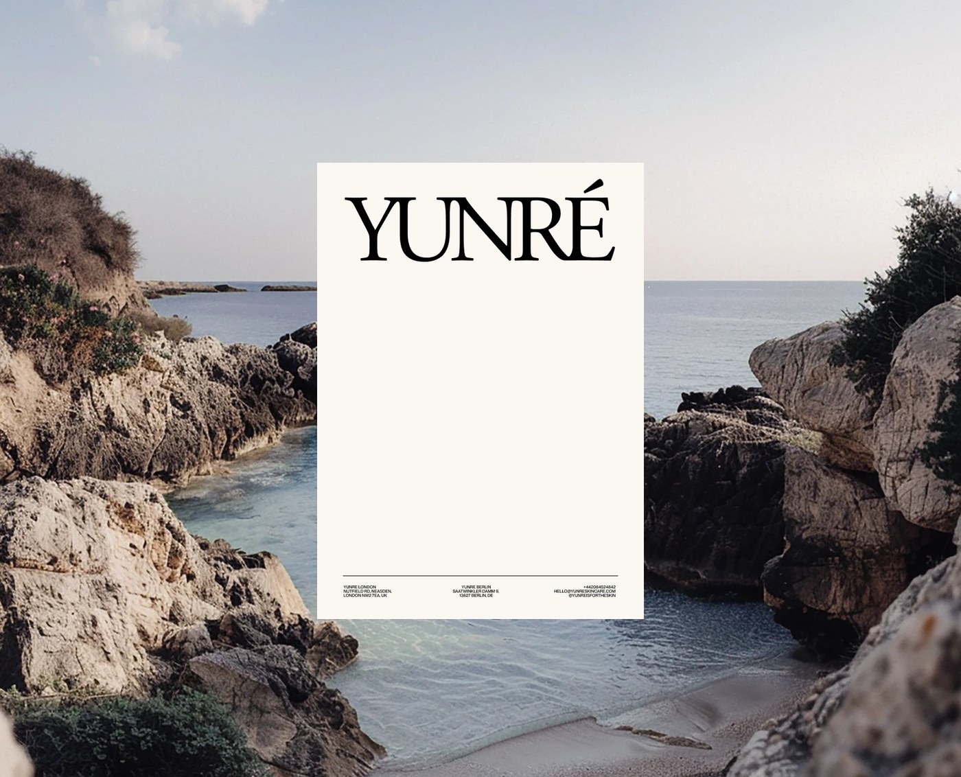 Yunré skincare branding Owlsome Studio branding brand imagery and texture inspiration