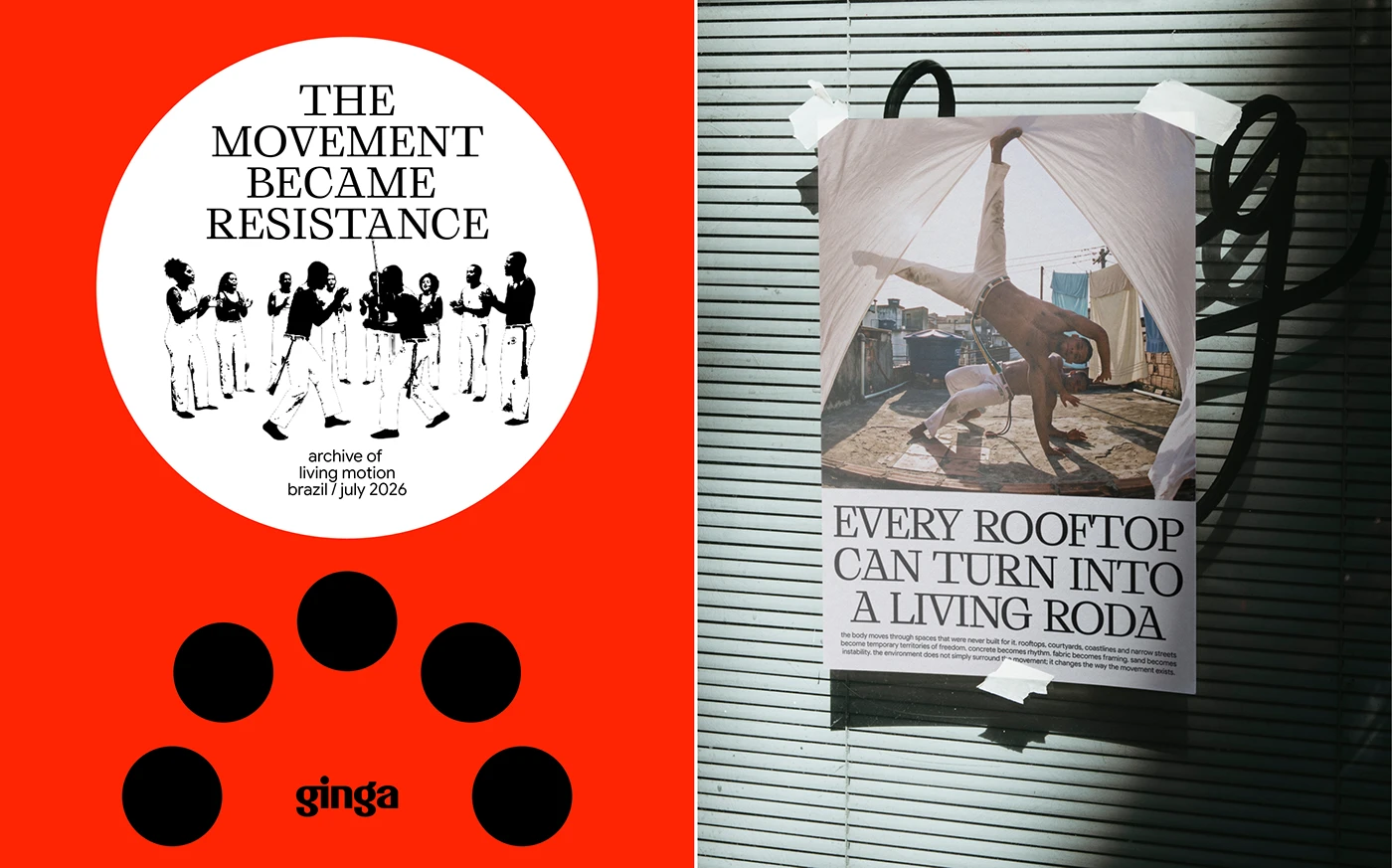 Ginga capoeira event program branding guide detail