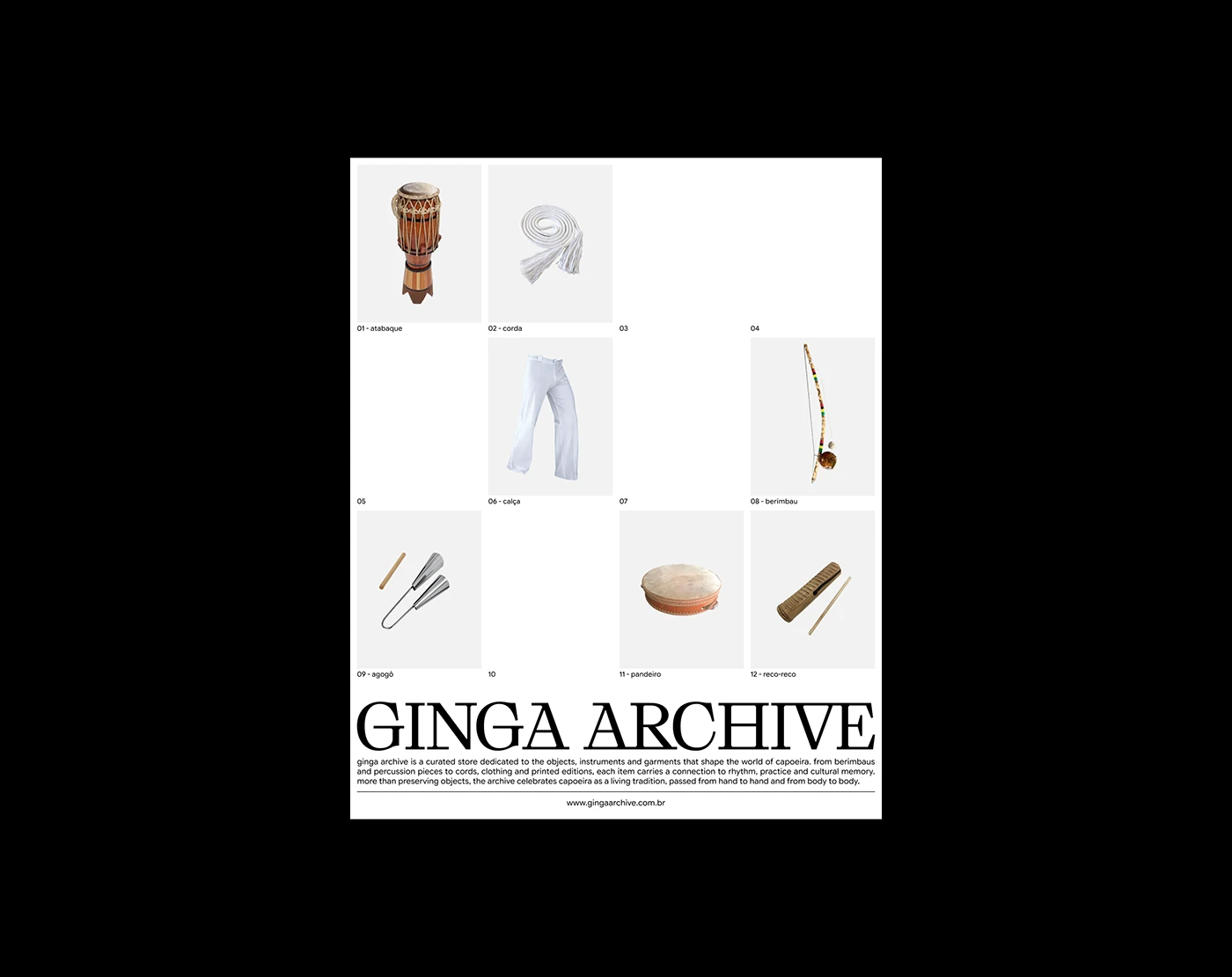 Ginga documentary photo composition in branding identity