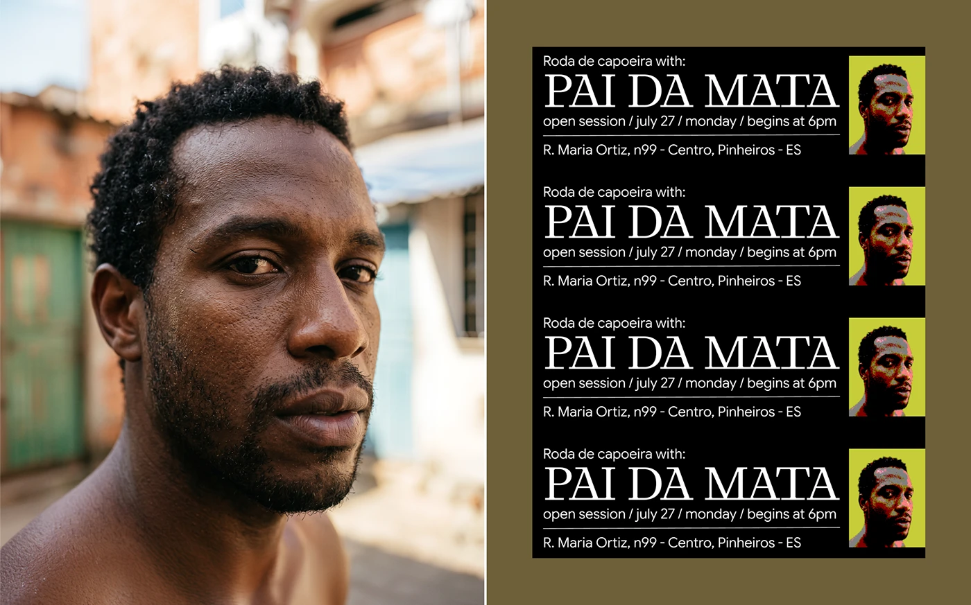 Ginga capoeira branding grid system and typography specs