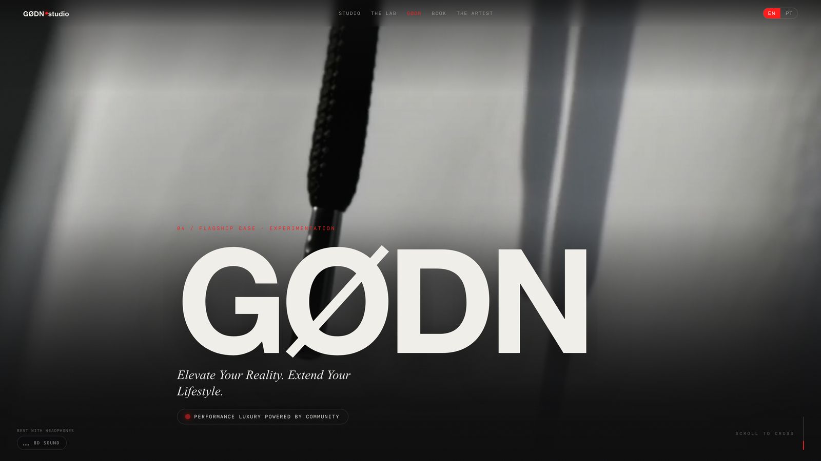 GØDN.studio case presentation and spatial interactive web design layout